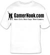 a gamernook white tshirt