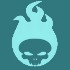 TBS Flaming skulls logo